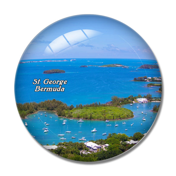 Bermuda St. George UK 3D Fridge Magnet Crystal Glass
