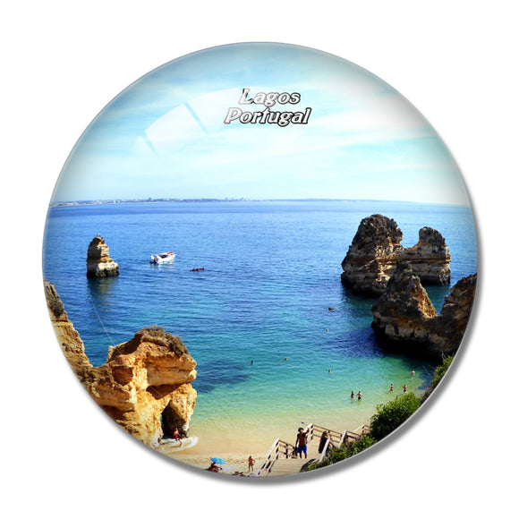 Portugal Lagos Algarve 3D Fridge Magnet Crystal Glass