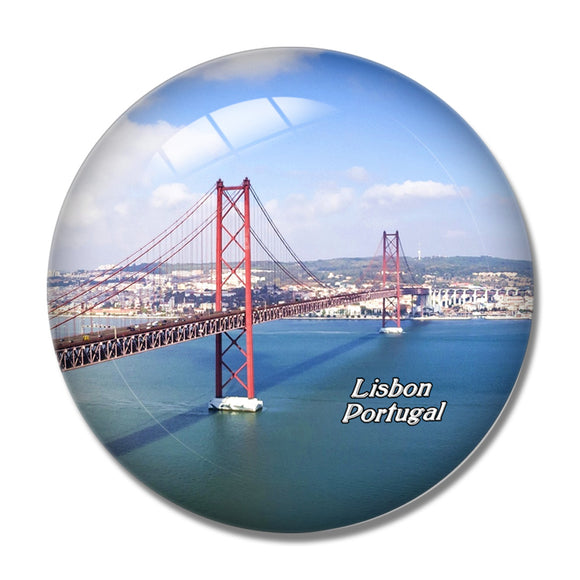 Portugal Lisbon Ponte 25 De Abril 3D Fridge Magnet Crystal Glass