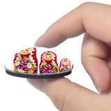 Russia Matrioshka St. Petersburg 3D Fridge Magnet Crystal Glass