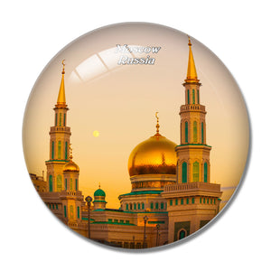 Russia Moscow Cathedral Mosque 3D Fridge Magnet Crystal Glass