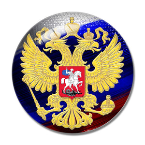 Russia Russian Flag 3D Fridge Magnet Crystal Glass