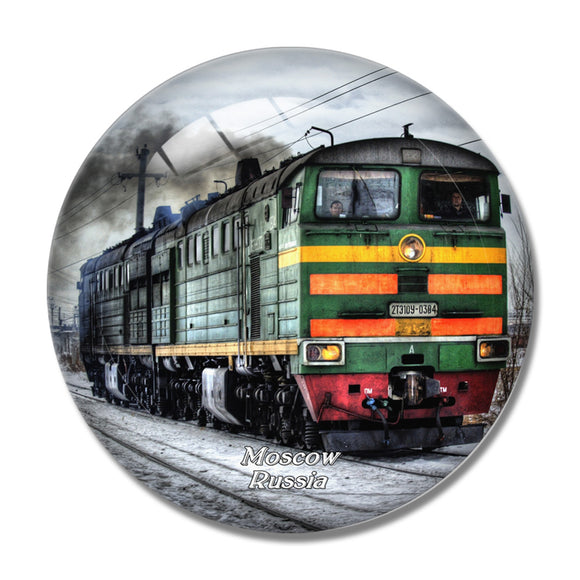 Russia Tram Moscow 3D Fridge Magnet Crystal Glass