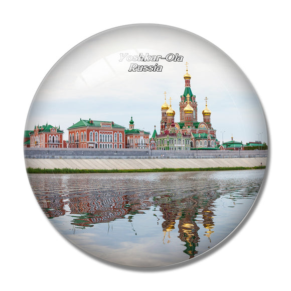 Russia Yoshkar-Ola 3D Fridge Magnet Crystal Glass