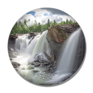 Sweden Fjallbacka Waterfall 3D Fridge Magnet Crystal Glass