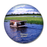 Brazil Amazon River Manaus 3D Fridge Magnet Crystal Glass