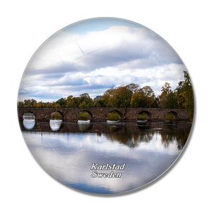 Sweden Karlstad Bridge 3D Fridge Magnet Crystal Glass