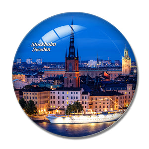 Sweden Stockholm scape 3D Fridge Magnet Crystal Glass