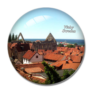 Sweden Visby 3D Fridge Magnet Crystal Glass