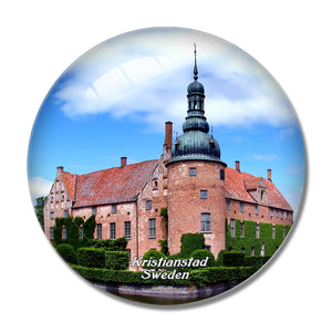 Sweden Vittskovle Castle Kristianstad 3D Fridge Magnet Crystal Glass