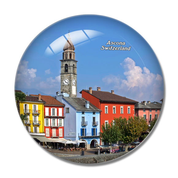 Switzerland Ascona Ticino 3D Fridge Magnet Crystal Glass