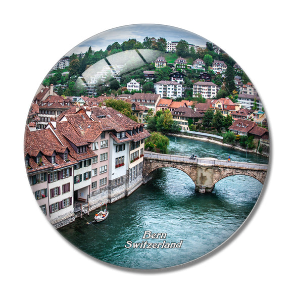 Switzerland Bern River 3D Fridge Magnet Crystal Glass