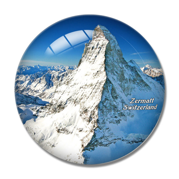 Switzerland Matterhorn Zermatt 3D Fridge Magnet Crystal Glass