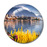 Switzerland Montreux Lake 3D Fridge Magnet Crystal Glass