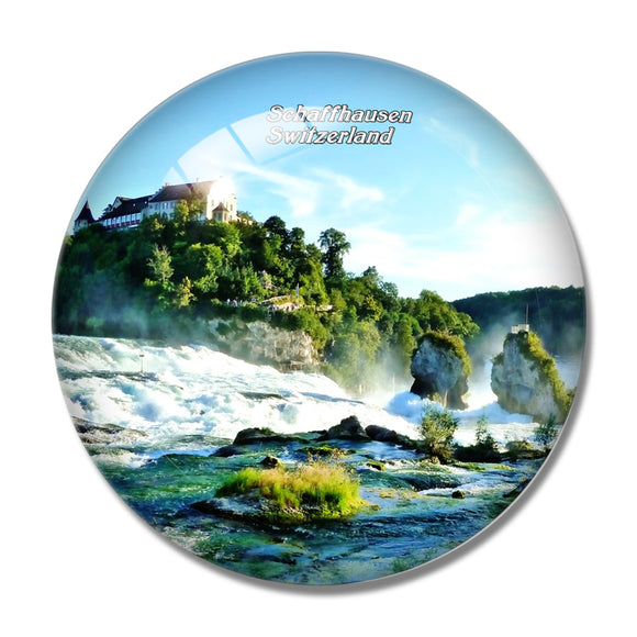 Switzerland Schaffhausen Waterfall 3D Fridge Magnet Crystal Glass