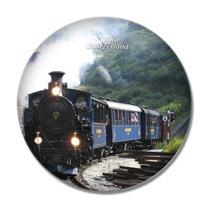 Switzerland Steam Railway Furka 3D Fridge Magnet Crystal Glass