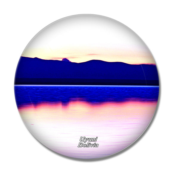 Salt Mirror Uyuni Bolivia 3D Fridge Magnet Crystal Glass