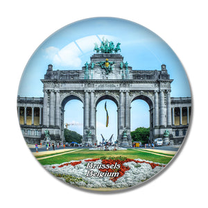 Belgium Brussels Park Triumphal Arch 3D Fridge Magnet Crystal Glass