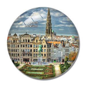 Belgium Brussels Plaza 3D Fridge Magnet Crystal Glass