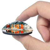 Belgium Dinant Row Houses 3D Fridge Magnet Crystal Glass