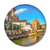 Belgium Ghent Canal 3D Fridge Magnet Crystal Glass