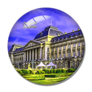 Belgium Royal Palace Brussels 3D Fridge Magnet Crystal Glass