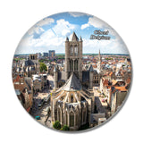 Belgium Saint-Nicolas Church Ghent 3D Fridge Magnet Crystal Glass