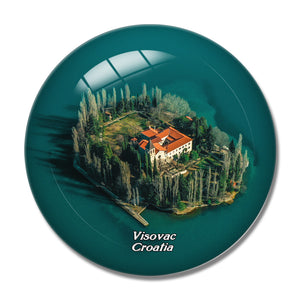 Croatia Visovac Island Krka Park 3D Fridge Magnet Crystal Glass