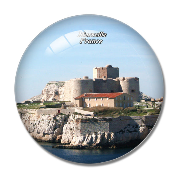 France Marseille If Island Castle 3D Fridge Magnet Crystal Glass