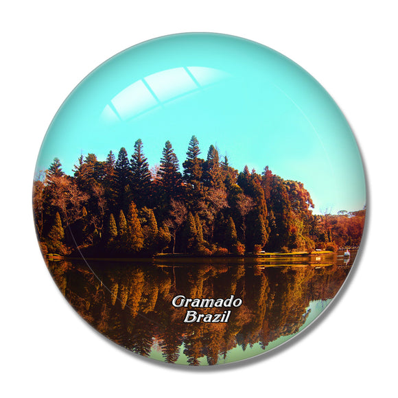 Brazil Black lake Gramado 3D Fridge Magnet Crystal Glass