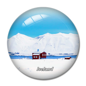 Iceland House 3D Fridge Magnet Crystal Glass