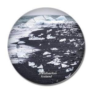 Iceland Jokulsarlon Diamond Beach 3D Fridge Magnet Crystal Glass