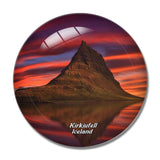 Iceland Kirkjufell Aurora 3D Fridge Magnet Crystal Glass