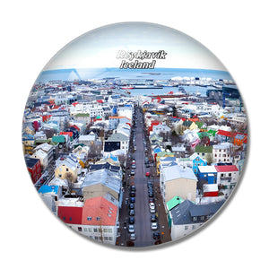 Iceland Reykjavik House 3D Fridge Magnet Crystal Glass