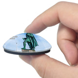 Iceland Reykjavik Leif Eriksson 3D Fridge Magnet Crystal Glass