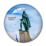 Iceland Reykjavik Leif Eriksson 3D Fridge Magnet Crystal Glass