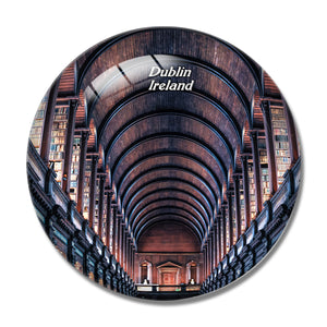 Ireland Dublin Trinity College Library 3D Fridge Magnet Crystal Glass