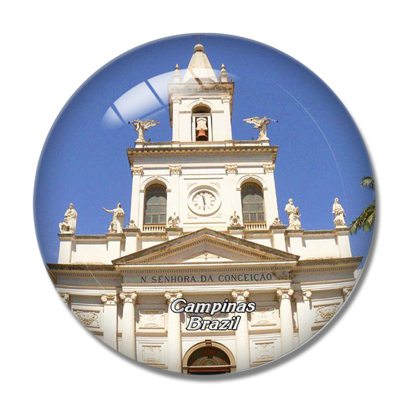 Brazil Cathedral Campinas 3D Fridge Magnet Crystal Glass