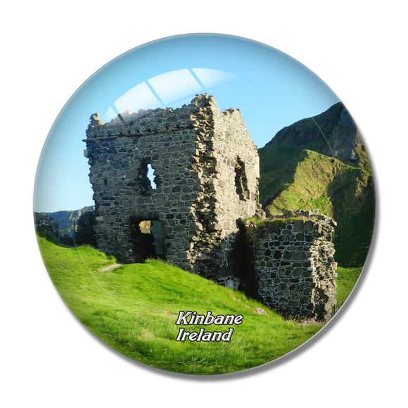 Ireland Kinbane Castle 3D Fridge Magnet Crystal Glass