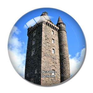 Ireland Scrabo Tower 3D Fridge Magnet Crystal Glass