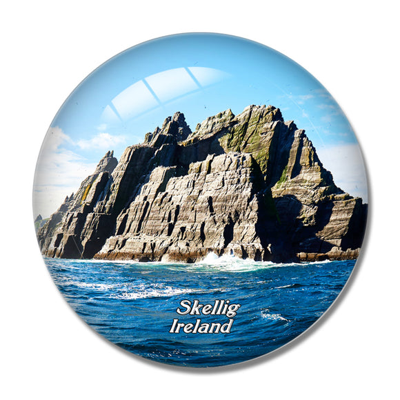 Ireland Skellig Atlantic Ocean 3D Fridge Magnet Crystal Glass