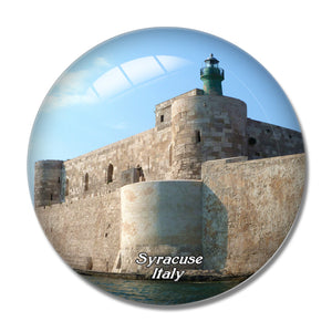 Italy Castle Syracuse 3D Fridge Magnet Crystal Glass