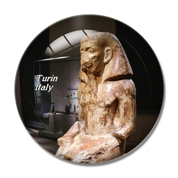 Italy Turin Egyptian Museum 3D Fridge Magnet Crystal Glass