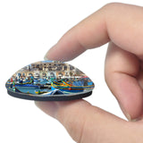 Malta Marsaxlokk Port 3D Fridge Magnet Crystal Glass