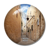 Malta Mdina Alley 3D Fridge Magnet Crystal Glass