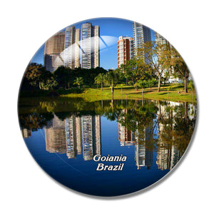 Brazil Flamboyant Park Goiania 3D Fridge Magnet Crystal Glass