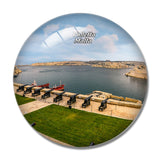 Malta Upper Barrakka Gardens Valletta 3D Fridge Magnet Crystal Glass