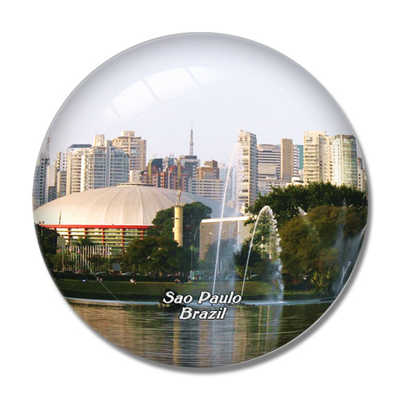 Brazil Ibirapuera Park Sao Paulo 3D Fridge Magnet Crystal Glass