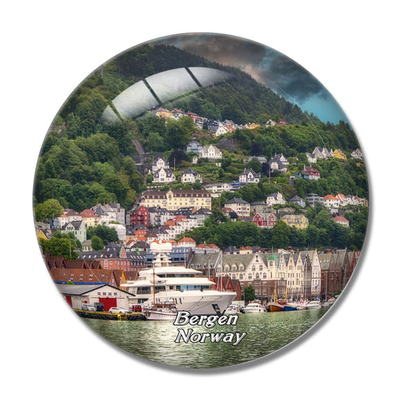 Norway Bergen 3D Fridge Magnet Crystal Glass