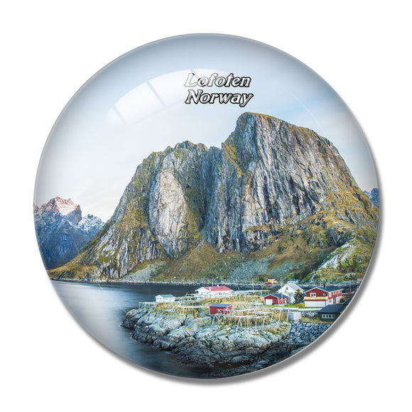 Norway Dawn Lofoten 3D Fridge Magnet Crystal Glass